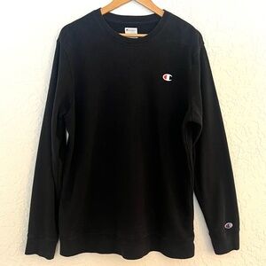 Champion Women's Sweatshirt, Black, Large, Logo, Athleisure, Running